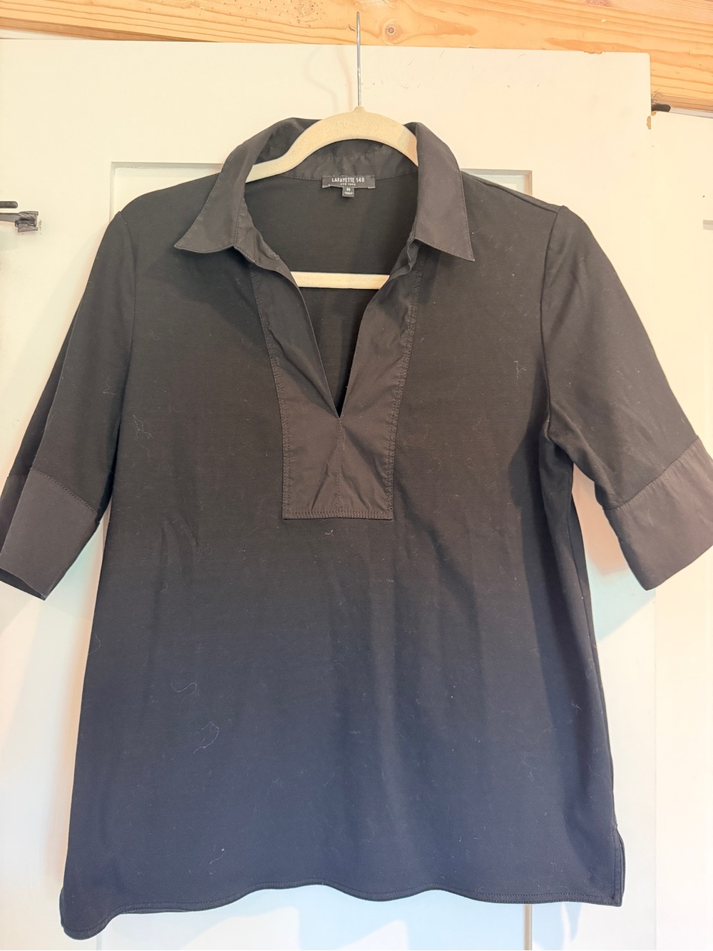 Lafayette 148 New York Black Pullover Top